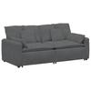 Modular Sofa with Cushions Dark Gray