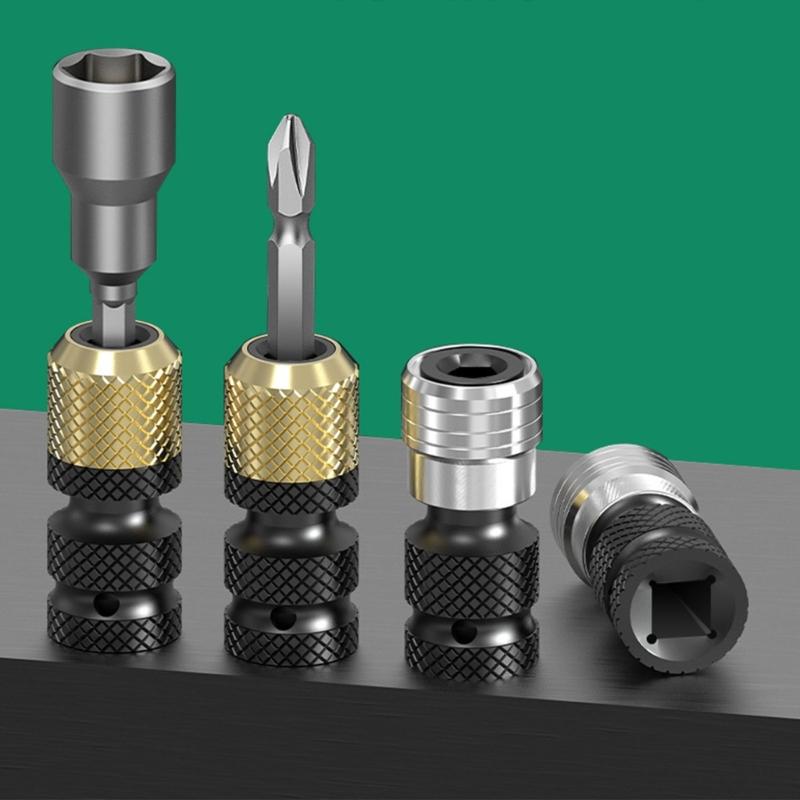 1/2inch Square Drives To 1/4inch Hex Female Socket Adapter Converters Chuck Adapter for Impacts Electric Wrench