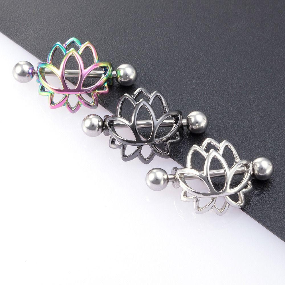 

Design Zinc Zinc Alloy Rhinestone Lotus-Shaped Rabbit Breast Clip Women Body Jewelry Nipple Clip Nipple Ring