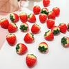 Artificial Mini Strawberry Resin Figurine Simulation Tiny Strawberry Statues Lifelike Faux Fruits Bulk for DIY Crafts Cake Topper Home Office Desktop