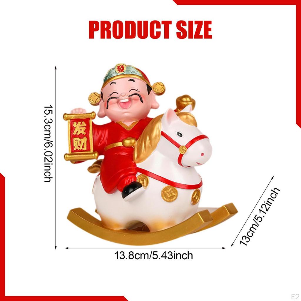 Horse Figurine Desktop Ornament Decoration Craftsmanship Mini Resin Statue Table Sculpture for