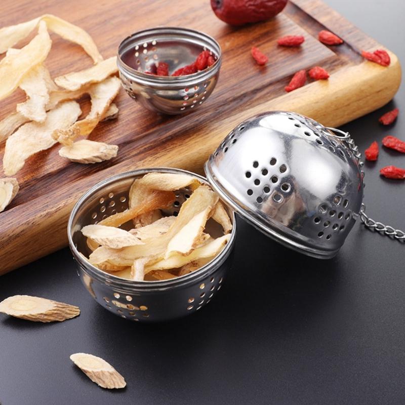 Stainless Steels Teas Infuser with Rope Chain Teapot Teas Filter Teas Leaves Spices Ball Strainer Loose Leaves Spices Strainer