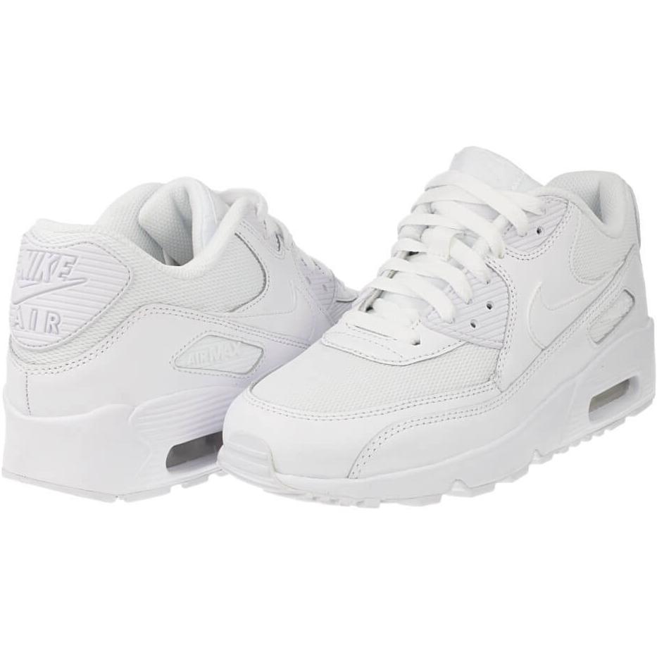 Nike Air Max 90 Mesh GS Triple White Kids Sneakers 833418-100