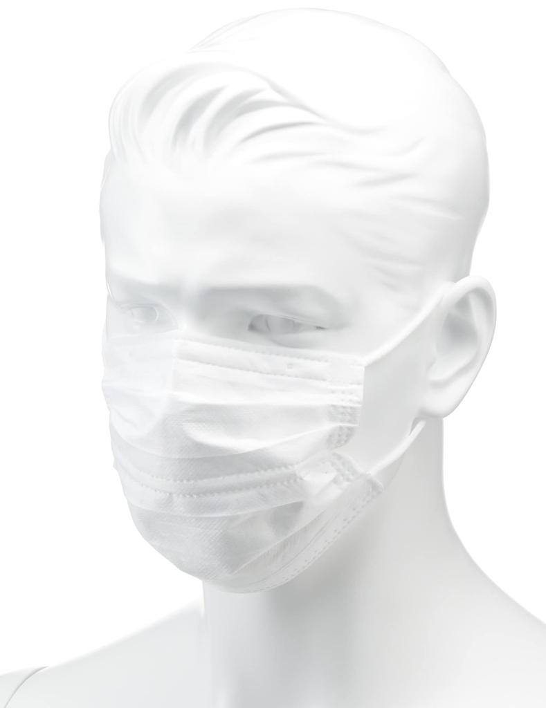Nonwoven Pleated 36 Standard Individually Comfortable Ear Made In Solid Color Presto! Masks, Count, Size, Wrapped, Protection, Japan, White,