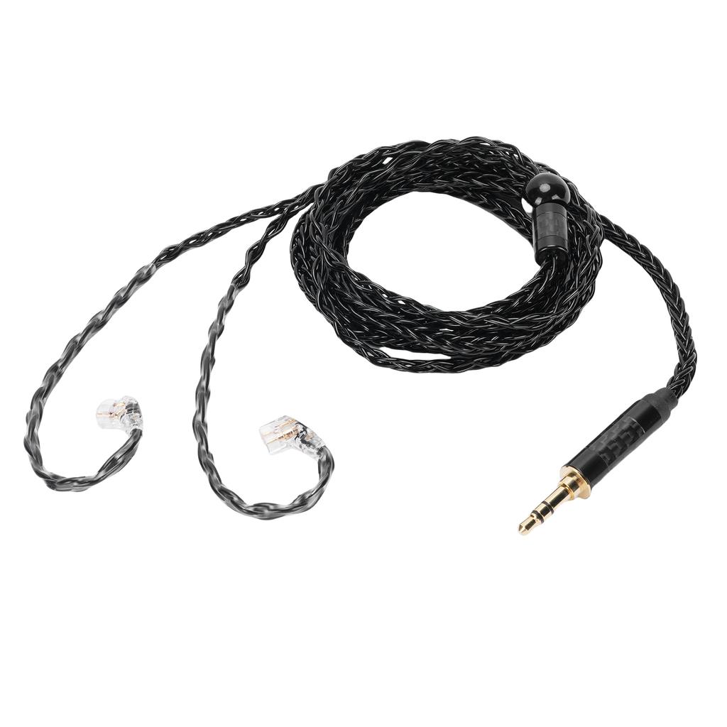 Earphone Cable Fit for ZS10 PRO AS10 PRO X 16 Cores Silver Plated OFC 3.5MM To QDC 2 Pin Headset Earphone Cable