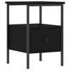 VidaXL Table de chevet noir 34x36x50 cm bois d’ingénierie 826043