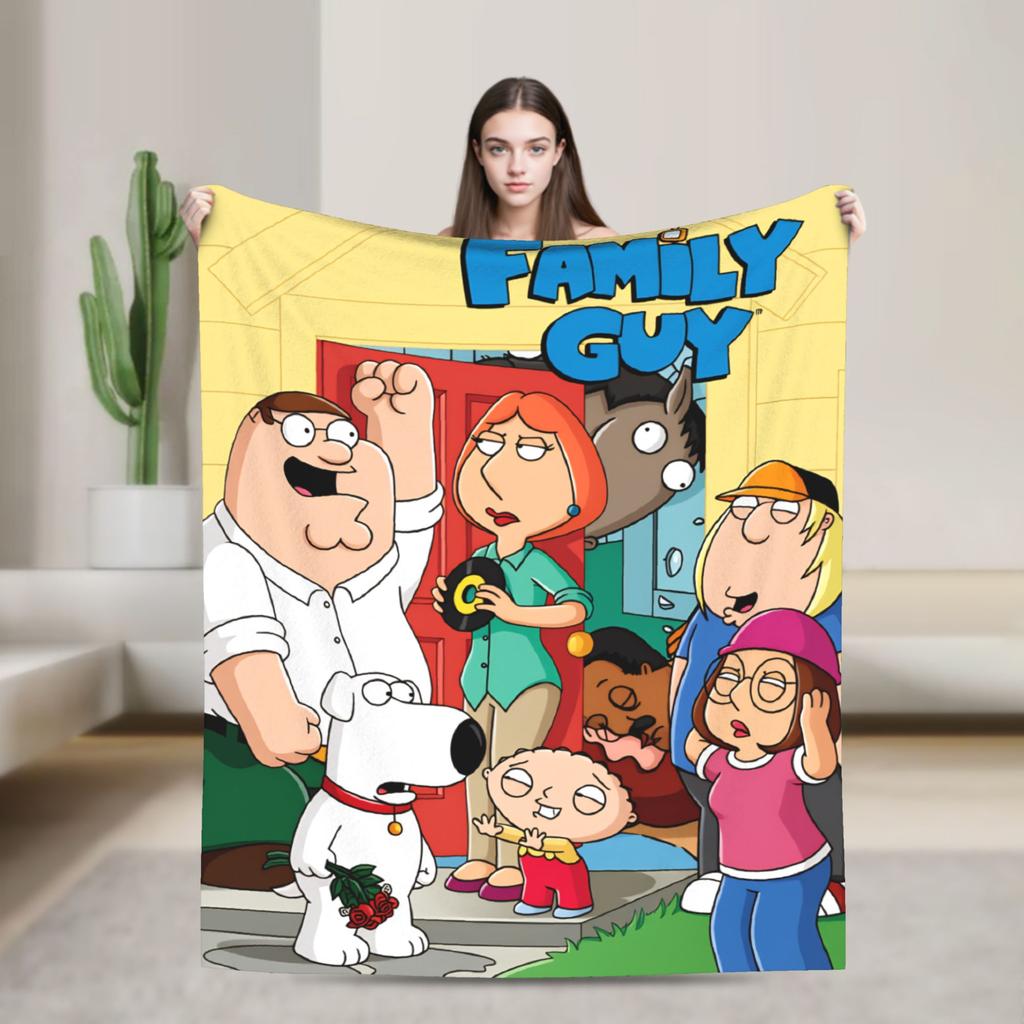 Rodiny Kreslený Peter Griffin Pánové Deku Super Měkká Zábavná Plyšová Přikrývka Na Cestování Kancelář Flanelová Přehoz Na Postel Pokrývka Postele