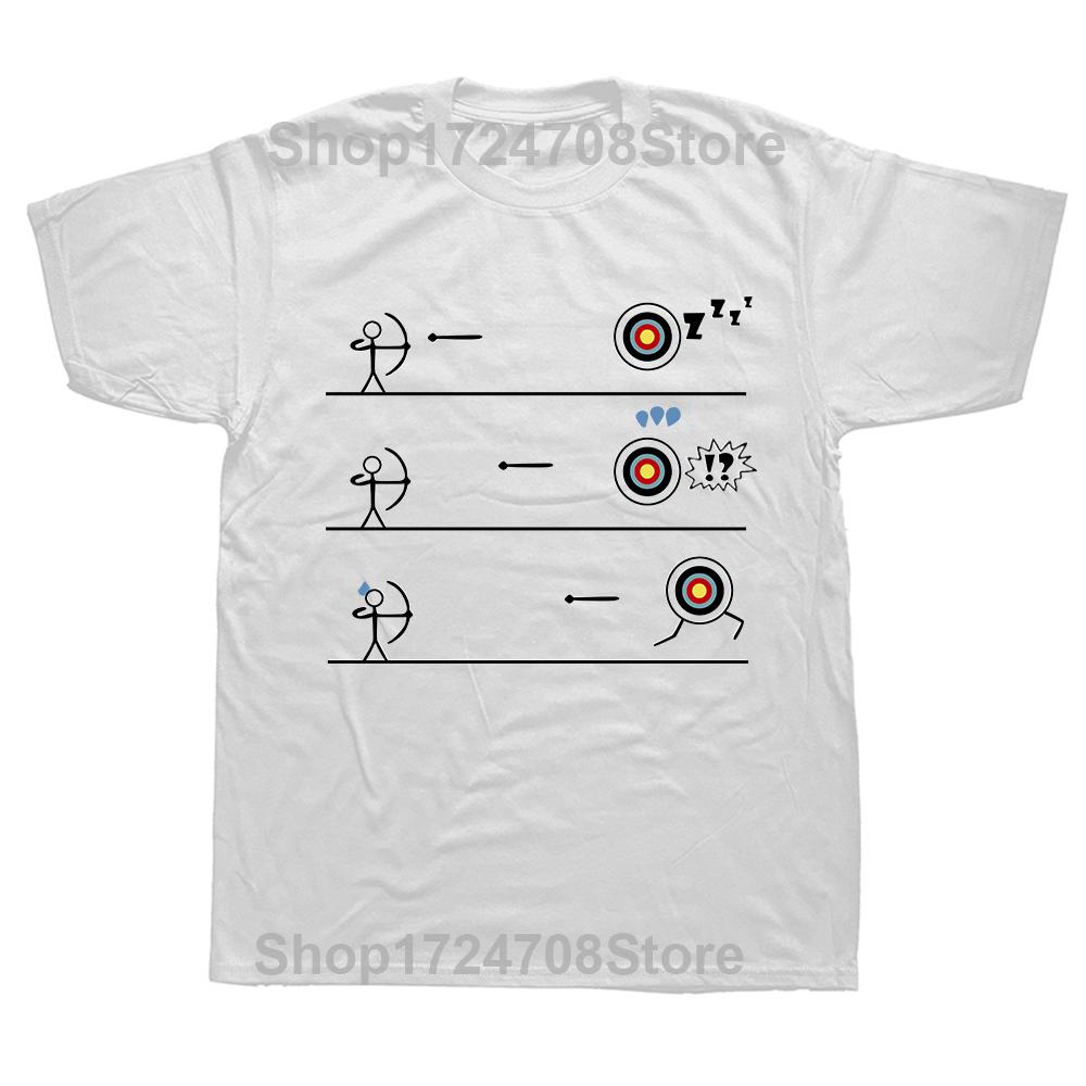 Funny Archery Target Bow Hunting T Shirt Tee Tops Round Neck Short-Sleeve Fashion Tshirt Clothing Casual Basic T-shirts
