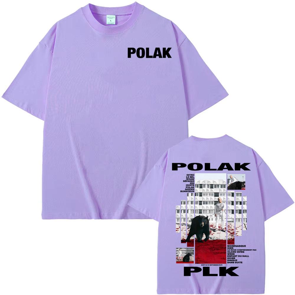 Rapper Plk Polak Album Series 2025 Cover T-shirts for Unisex Vintage 90s Hip Hop Street T Shirt Unisex Casual 100% Cotton T-shirt Tops