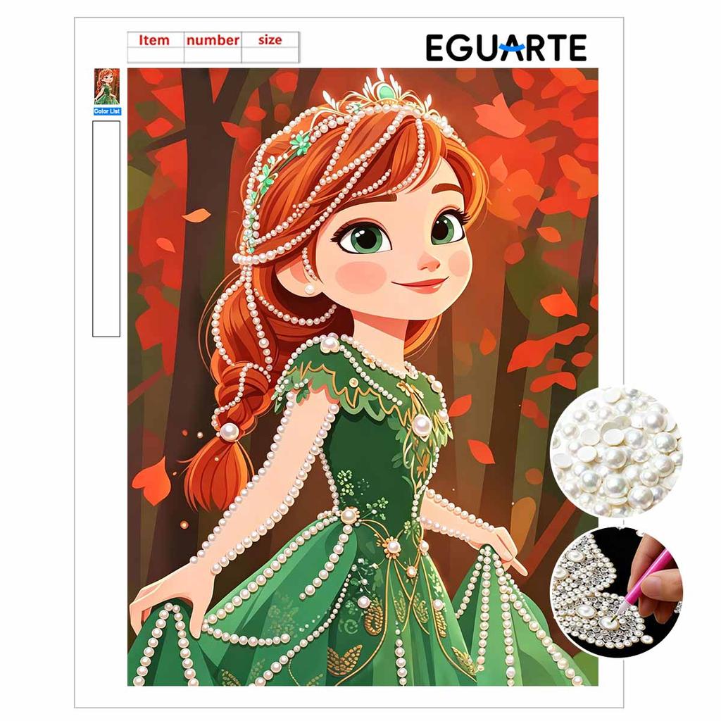 Disney DIY Pearl Art Painting Frozen Anna Home Wall Decoration Pearl Gemstone Painting Pictures Crafts Home Decoration