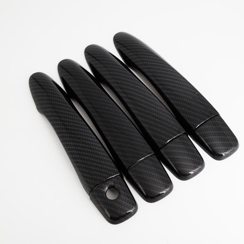 For NISSAN TIIDA c13 2016- car door handle cover,carbon fiber pattern cover trim  2017 2018 without smart entry