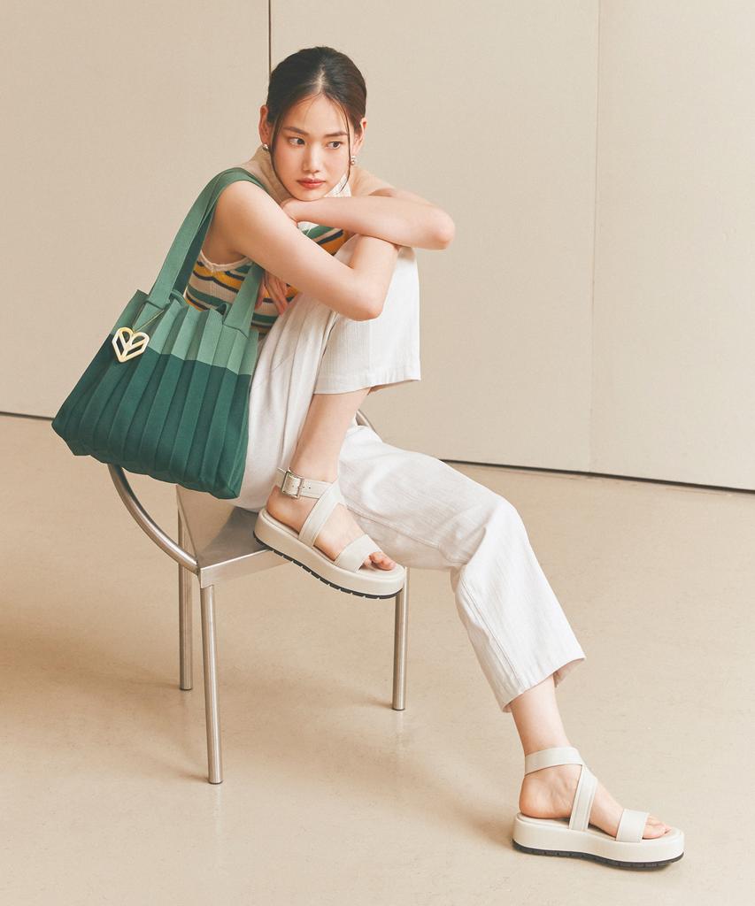 Pleatsmama Two-Way Shopper Bag Olive