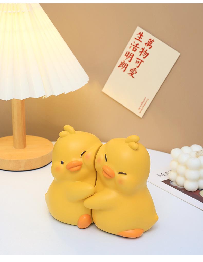 Creative Duck Bookend: Resin Ornament for Bookshelf, Living Room, Bedroom Decor