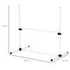 Set of 4 Adjustable Height Dog Agility Hurdles for Dog Training with Carrying Bag Included, 99x65x94cm, White