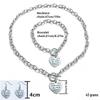 Elegant Heart-Shaped OT Buckle Jewelry Set: Bracelet, Necklace, Earrings