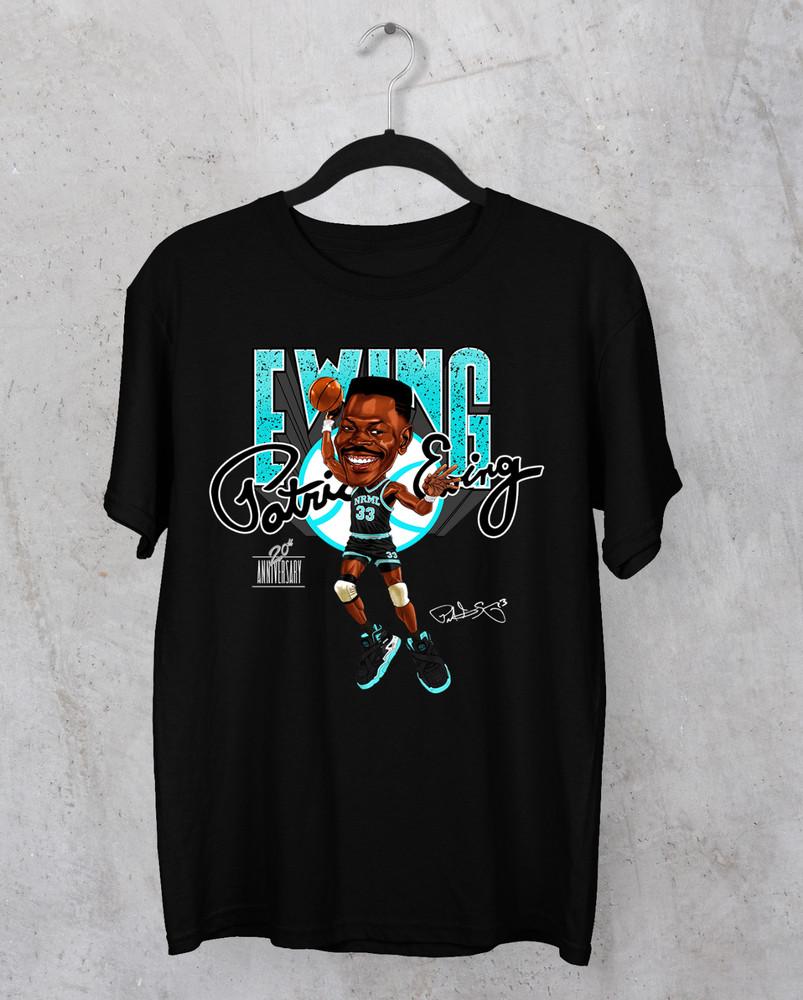 Patrick Ewing basketball black T-shirt short sleeve All sizes S to 5Xl JJ4348