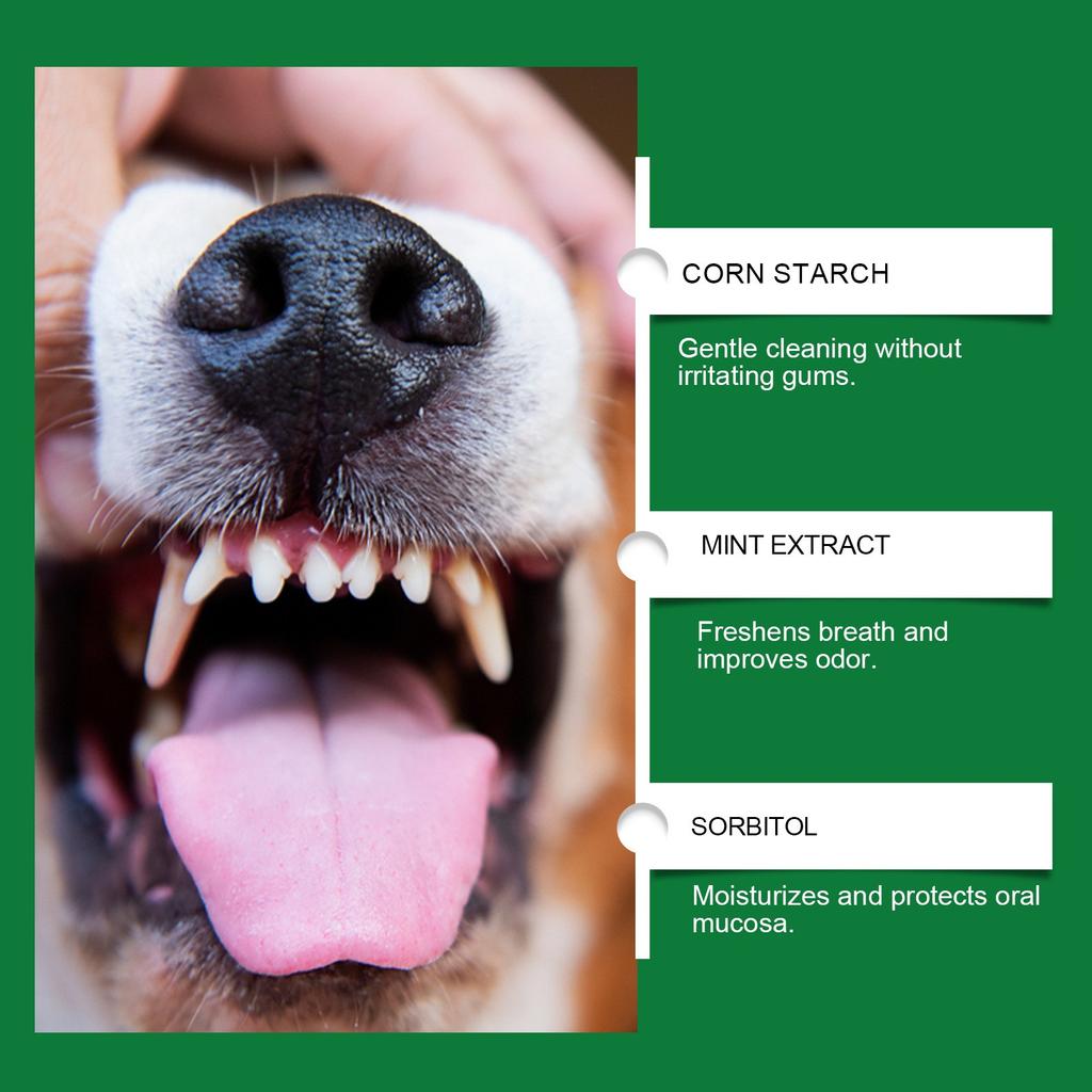 Pet Cleaning Powder Large Capacity 3.53 Oz Dog Cleaning Powder, Fresh Breath , Dog Care Improves Oral And Gastrointestinal Health