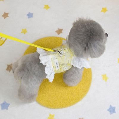Pet Summer Clothes Cute Dog Vest Harness Breathable Soft Pet Lace Sleeve Dress Thin Design Cat Chest Strap Autumn