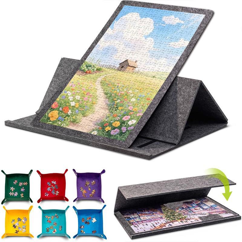 Portable Folding Felt Puzzle Board with Stand