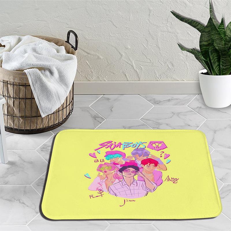 KPop Demon Hunters Mat Huntrix Girl Living Room Bedroom Carpet Zoey Rumi Mira Bathroom Non-slip Door Mat Outdoor Rug Birthday Gift