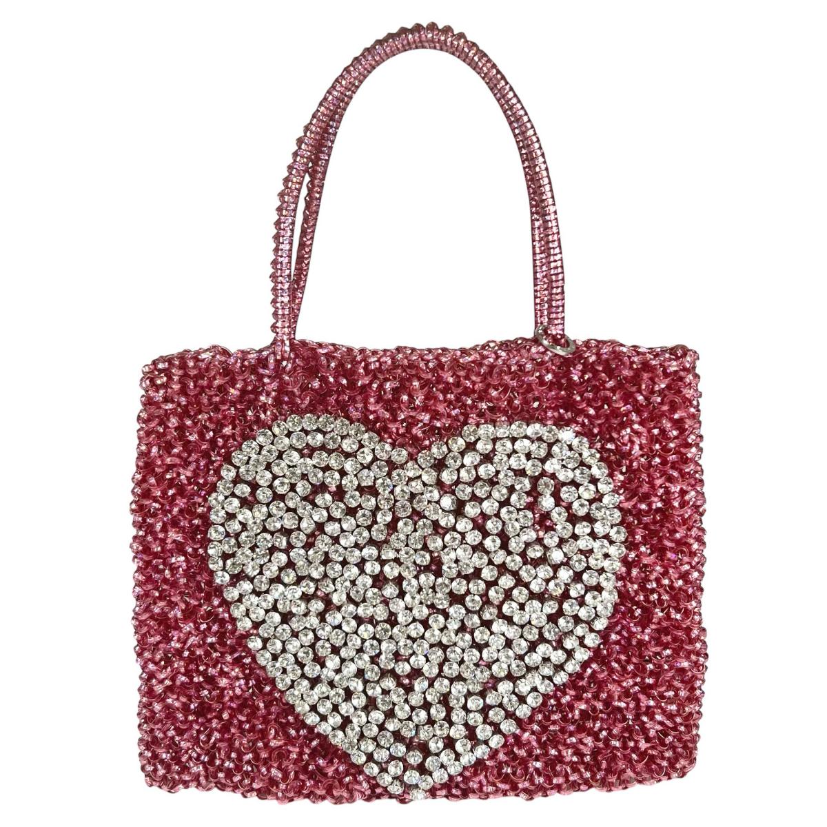 

ANTEPRIMA party heart Handbag wire Pink x Silver Women Used