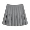 High Waist Gray A-Line Pleated Skirt for Women - Elastic, Slimming, and Lengthened for Year-Round Style