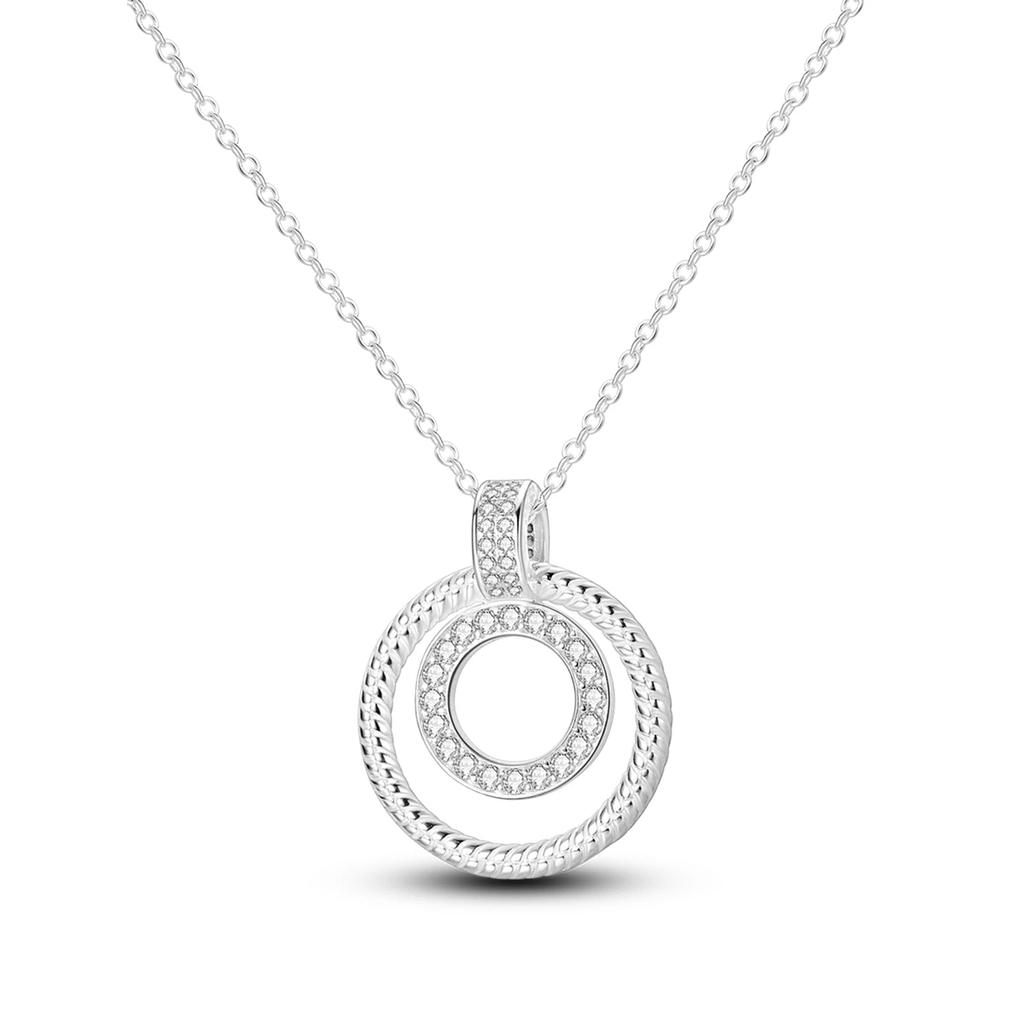 Original 925 Silver Necklace For Women Class Style Heart Shape Romantic Style High Quality Women Necklace Jewelry Gift