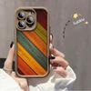 Rainbow Wooden Colorful Printed Fashion Case Flexible Soft Silicone TPU Shell Full Back Cover for iPhone Samsung