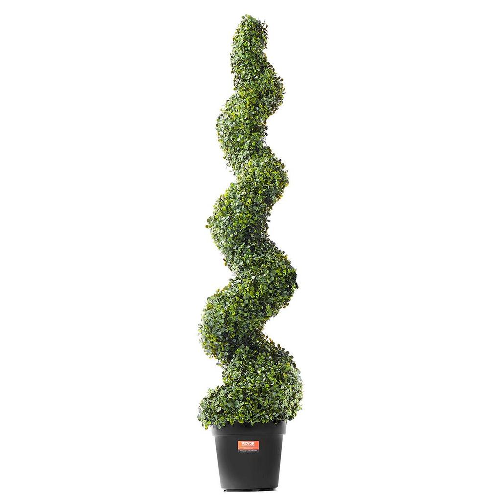 2 Pack 5' Artificial Boxwood Topiary Tree Faux Plant UV Decor In/Outdoor