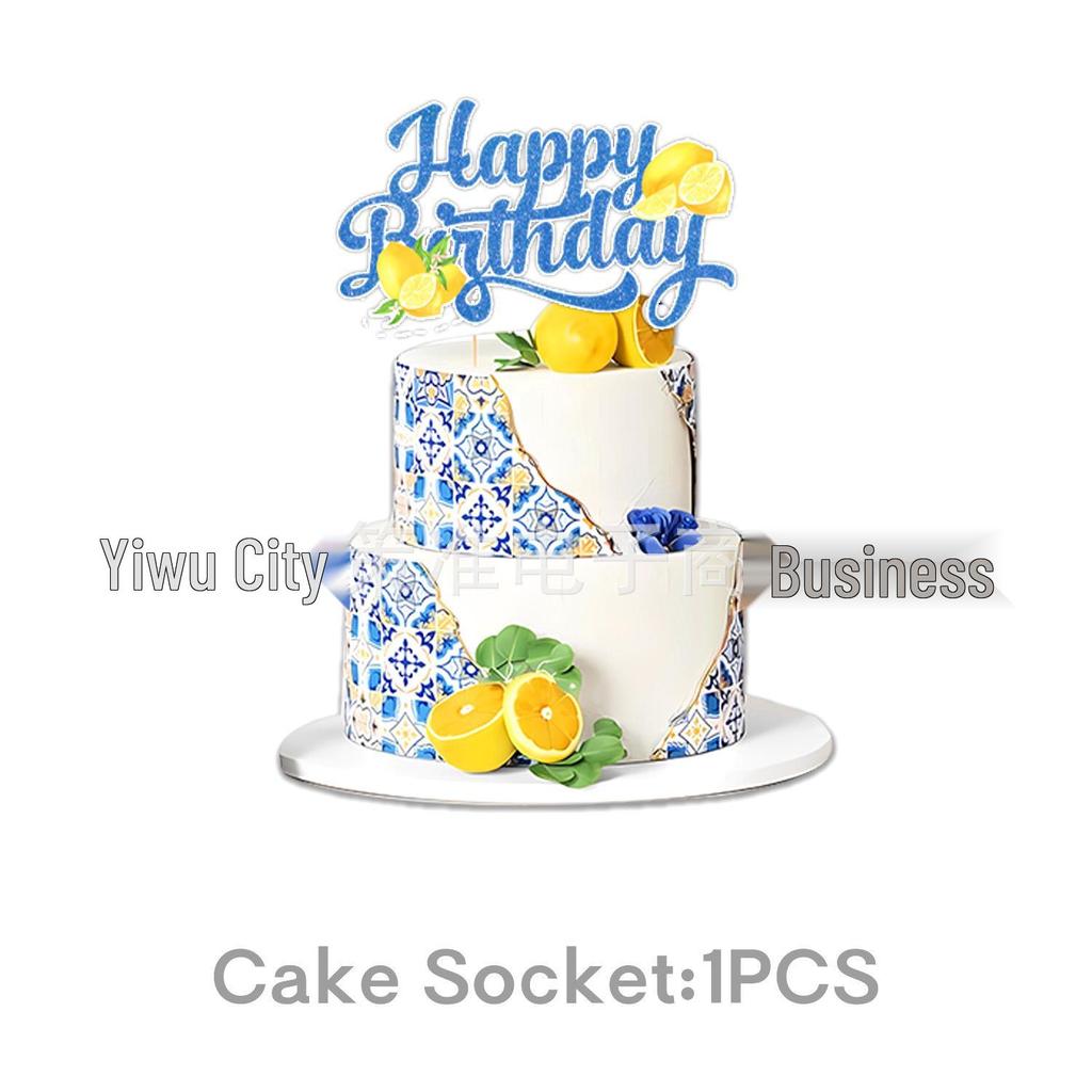 Summer Lemon Bridal Shower & Wedding Disposable Tableware Set: Tablecloth, Napkins, Plates, Decorations