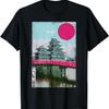 Old Temple Anime Japan Woodblock Vintage Art T-Shirt