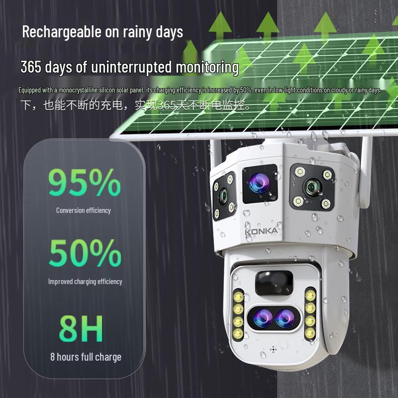 

KONKA 4G Solar Outdoor Security Camera CN plug (adapter included)