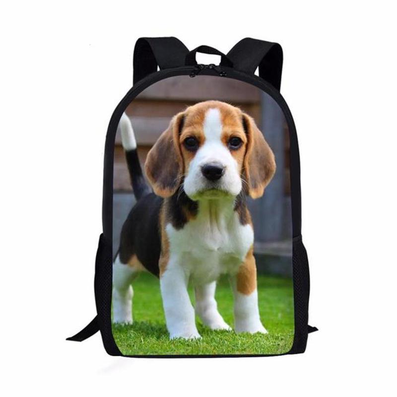 Trendy Popular Novelty Dog 3D Print 3pcs/Set Pupil School Bags Laptop Daypack Backpack Inclined Shoulder Bag Pencil Case