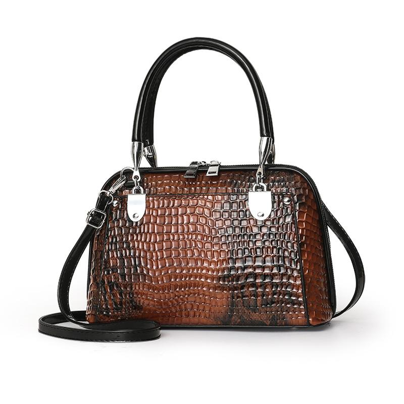 Handbag bag snake pattern shoulder bag messenger bag women's bag high quality leather shell bag bags