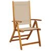 Vidaxl Folding Garden Chairs, 2 Pcs., Acacia Wood and Textilene