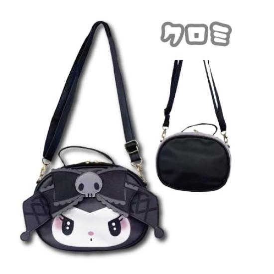 Hatayama Shoji Sanrio 2-Way Handbag, Mero Kuromi, Approx. H16.5 x W22 x D8cm, Product Number: 34203200