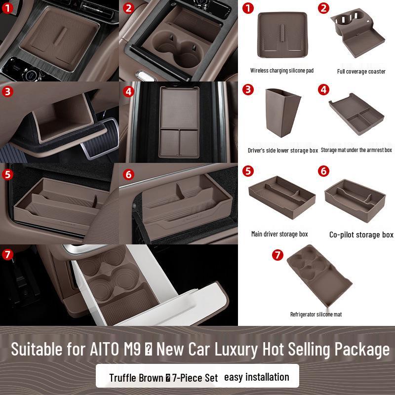 AITO M7 M8 M9 Accessories: Wireless Charger Pad & Interior Trim Mod Kit
