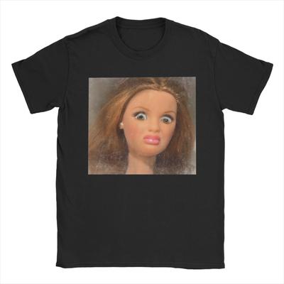 Novelty Disgusting Doll Face T-Shirt for Men Crewneck Cotton T Shirt  Short Sleeve Tee Shirt Plus Size Clothes