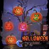 Scary Pumpkin Flower Arrangement Decor LED Light Glowing Pumpkin Decor  Indoor Outdoor