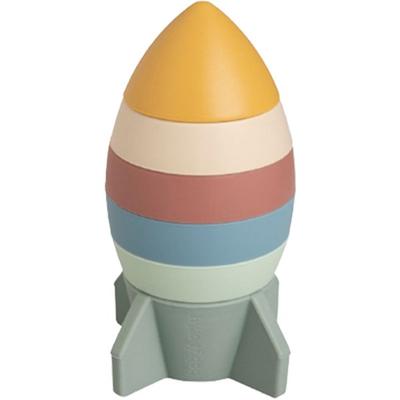 BabyOnly Silicone Rocket Tower Stacking for Newborns, Opal, 1 Piece, Korean Baby Products