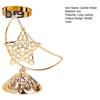 Eid Ramadan Moon Shape Candle Holder Rustproof Corrosion Resistant Candlestick Holder Ramadan Centerpiece Decoration