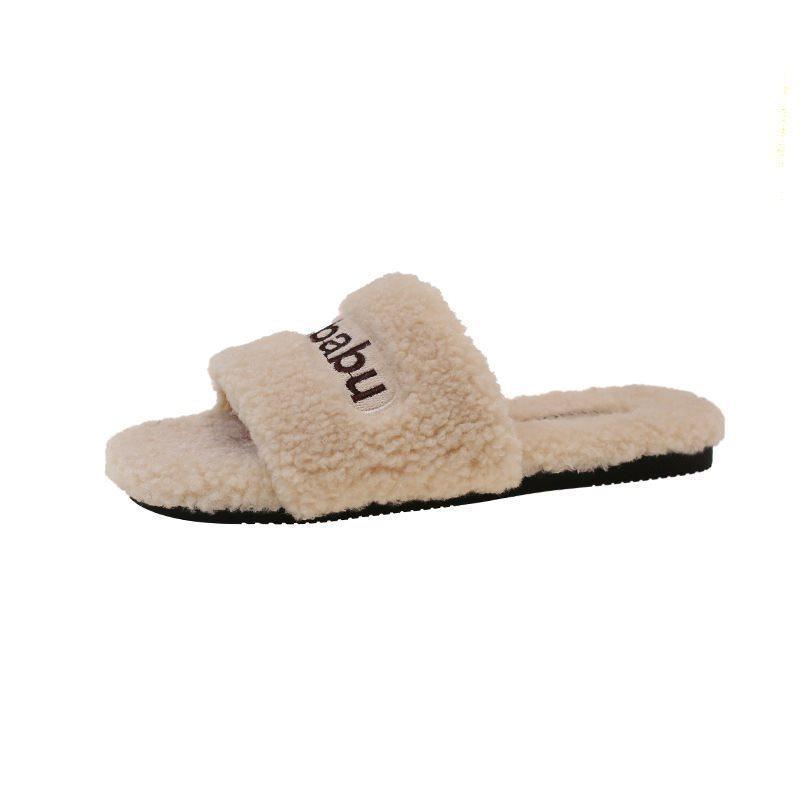 

Mao Mao fashion plush European new slippers women wear platform 2025 spring and summer Mao Mao shoes slippers Internet celebrity home 40