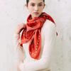 100% Silk Studded Scarf Orange