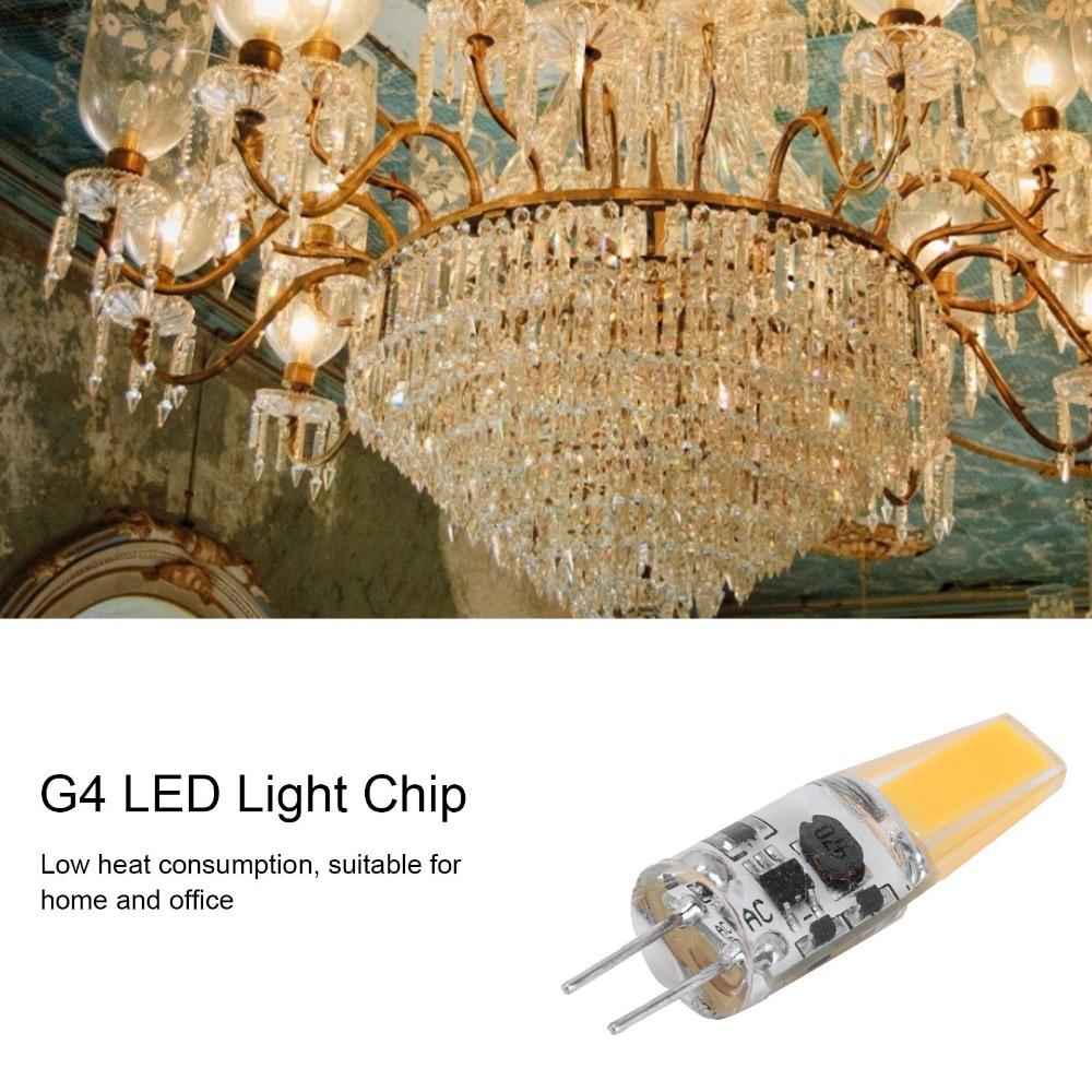 2PCS Warm White 3000K G4 LED Bulb AC/DC12V COB Chip Bulb Dimmable Light Bulb Under Cabinet Lighting