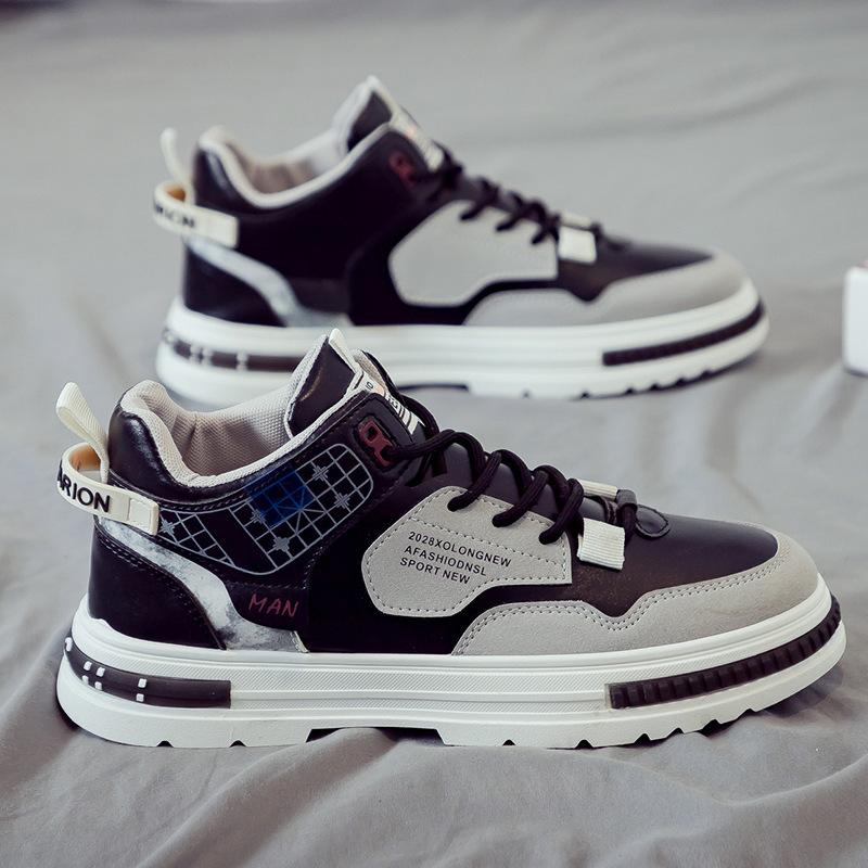 Men's shoes 2023 new men's summer high-top sports and leisure board shoes velvet cotton shoes versatile little white tide shoes