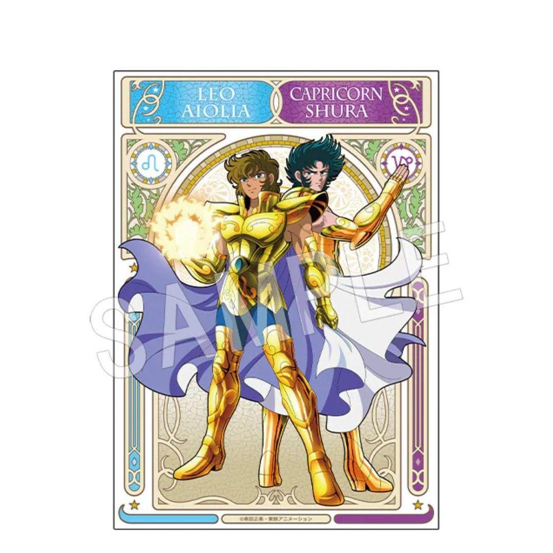 Used Saint Seiya B2 Fabric Poster Shura Aiolia Jump Festa Official Product
