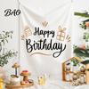 Banquet Decoration Cloth Baby Birthday Backdrop, Greenery Forest Banner for Boy Girl, Background 100 Day Celebration Party Decorations, Photo