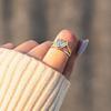 New Ttrendy Heart Rings for Women Simple Double Color Heart Ring Wedding Anniversary Gift