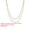EFFIE QUEEN Stainless Steel 18k Gold Square Chain Choker Necklace Ideal Jewelry for Women, Men Birthdays Party Banquet STCC02