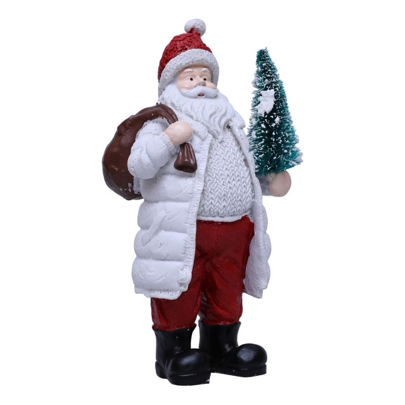 Christmas Figurine Figure Decors Resin Santa Clauses Statue Christmas Decorative Figurines Table Centerpiece for Holiday
